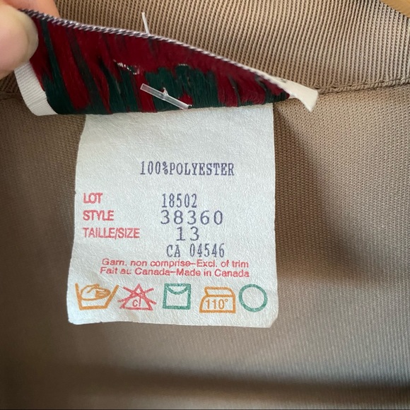 Vintage Olive Coloured Pant Suit - Picture 6 of 12